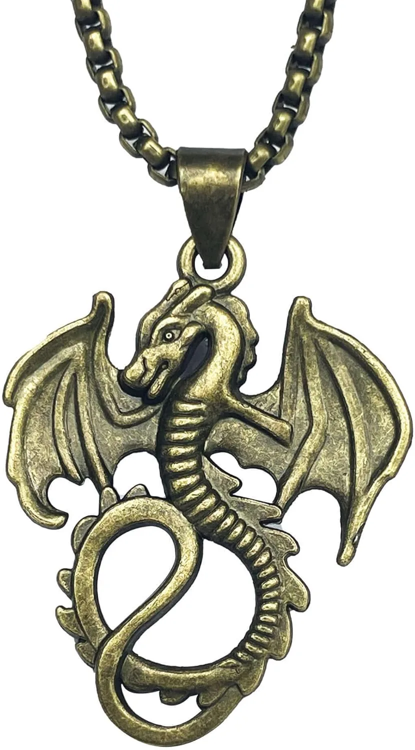 Mal Descendants necklace, Maleficent Dragon pendant, Descendants costume accessories, Mal costume jewelry, Disney Descendants gift for kids_best_review_1753424342